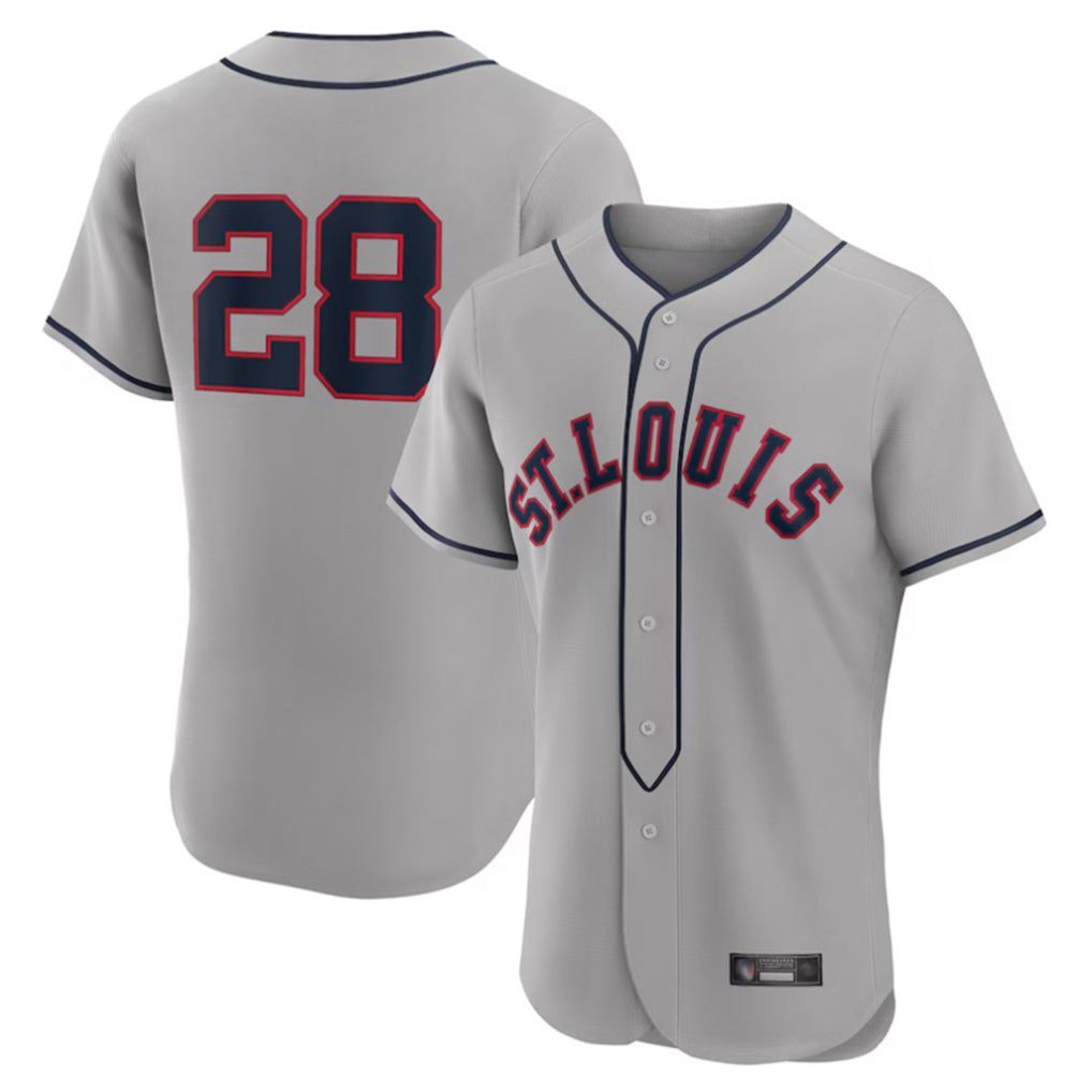 Trusc St. Louis Cardinals #28 Nolan Arenado Player Gray Home Limited Elite Stitched Jerseys