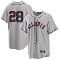 Trusc St. Louis Cardinals #28 Nolan Arenado Player Gray Home Replica Stitched Jerseys