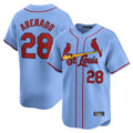 Trusc St. Louis Cardinals #28 Nolan Arenado Player Light Blue Home Limited Stitched Jerseys