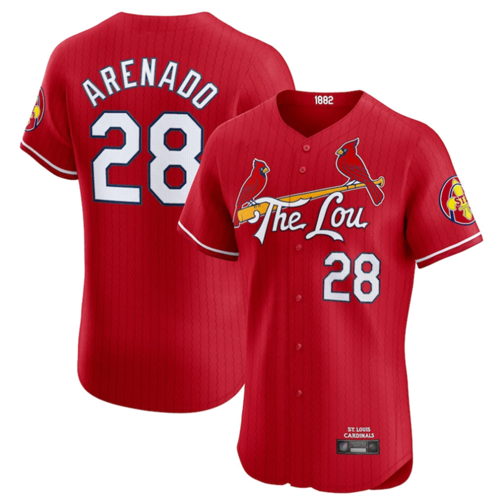 Trusc St. Louis Cardinals #28 Nolan Arenado Player Red City Connect Limited Elite Stitched Jerseys