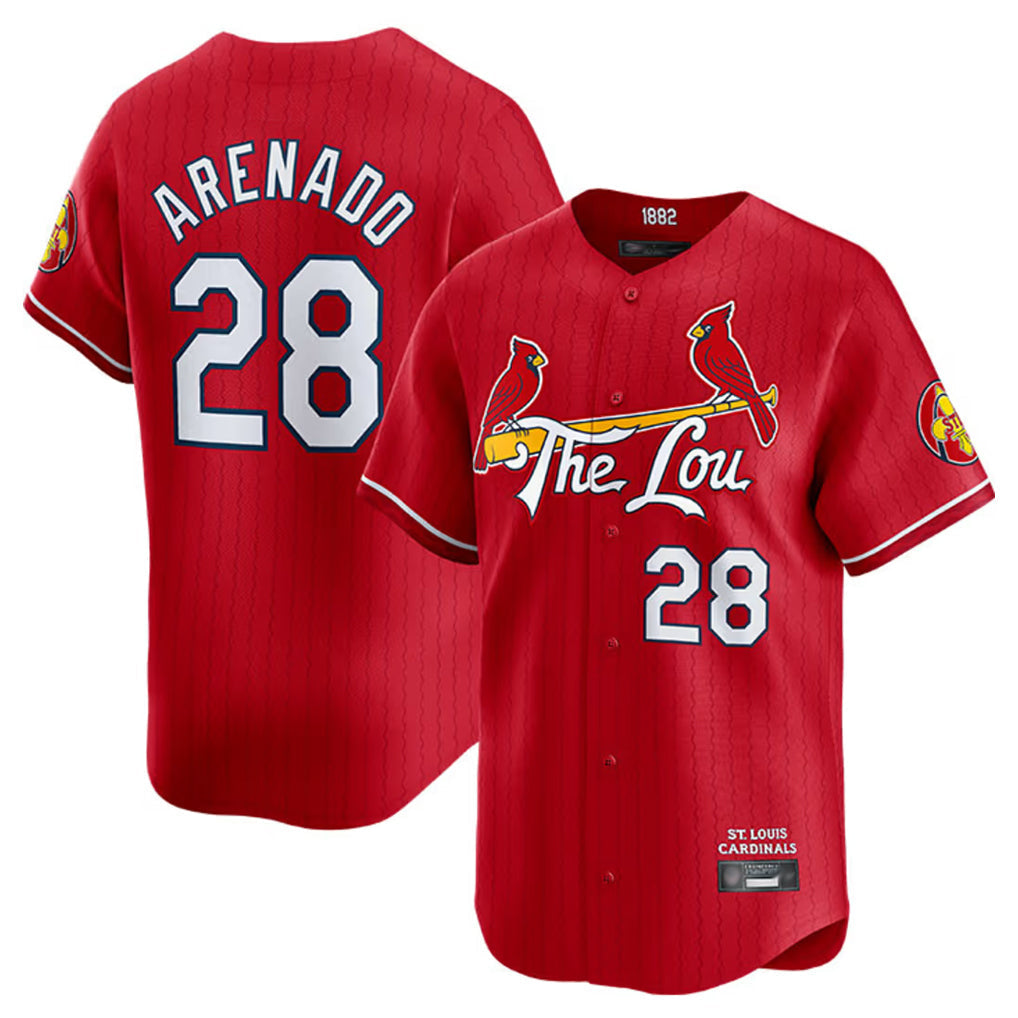 Trusc St. Louis Cardinals #28 Nolan Arenado Player Red City Connect Limited Stitched Jerseys
