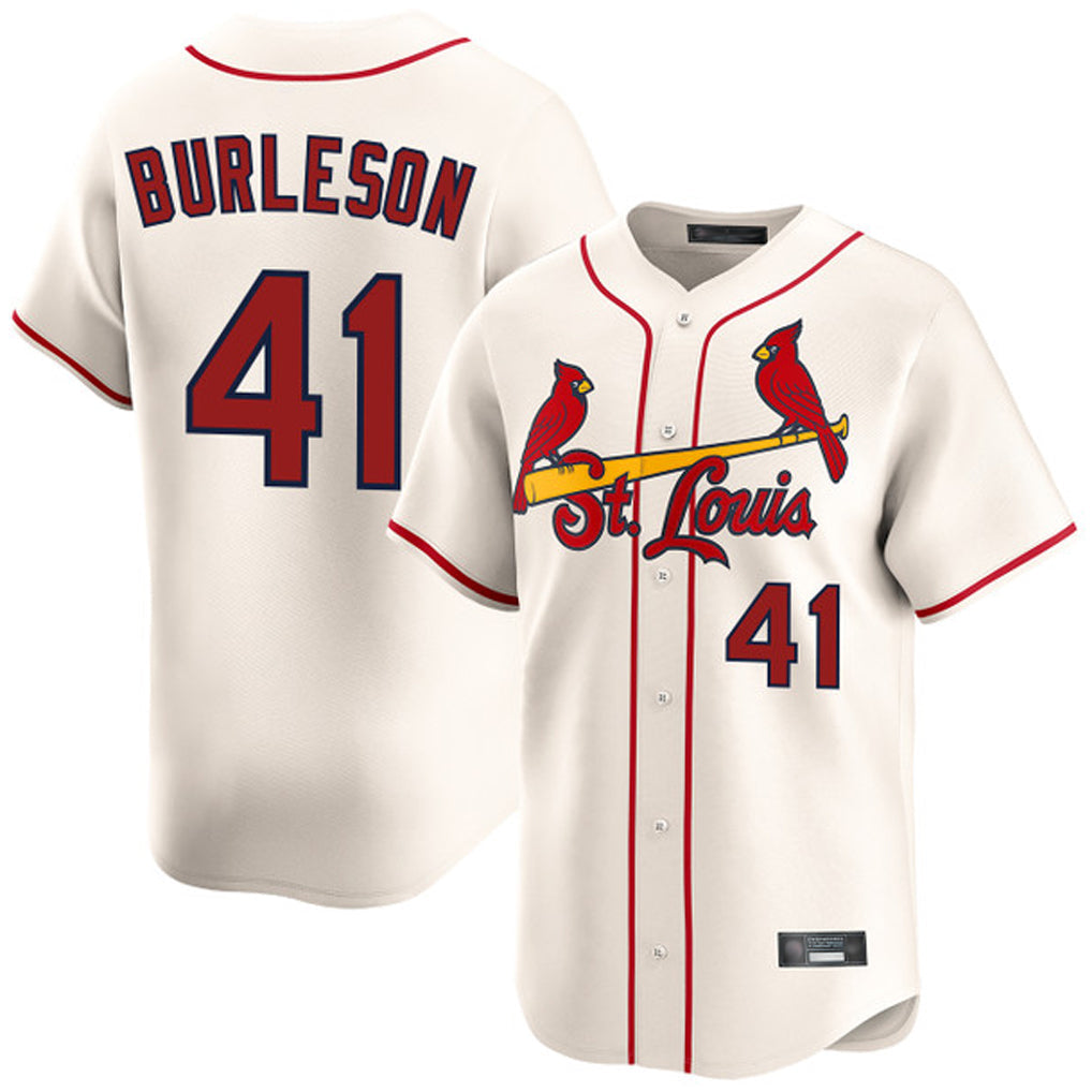 Trusc St. Louis Cardinals #41 Alec Burlesona Player Cream Home Limited Stitched Jerseys