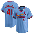 Trusc St. Louis Cardinals #41 Alec Burlesona Player Light Blue City Connect Home T-shirt Stitched Jerseys