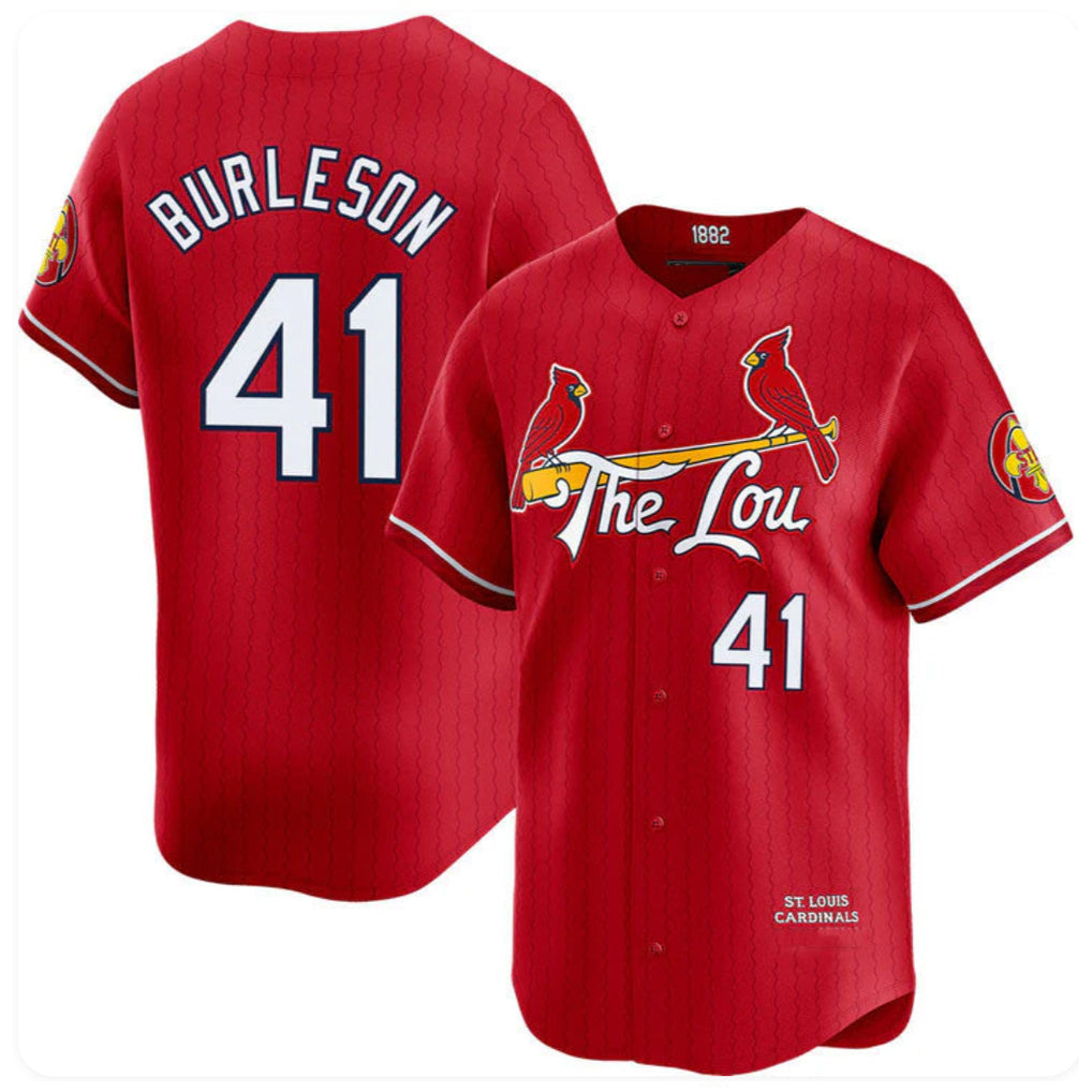 Trusc St. Louis Cardinals #41 Alec Burlesona Player Red City Connect Limited Stitched Jerseys