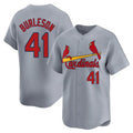 Trusc St. Louis Cardinals #41 Alec Burlesona Player Gray Home Limited Stitched Jerseys