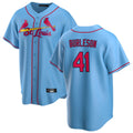 Trusc St. Louis Cardinals #41 Alec Burlesona Player Light Blue Home Game Stitched Jerseys