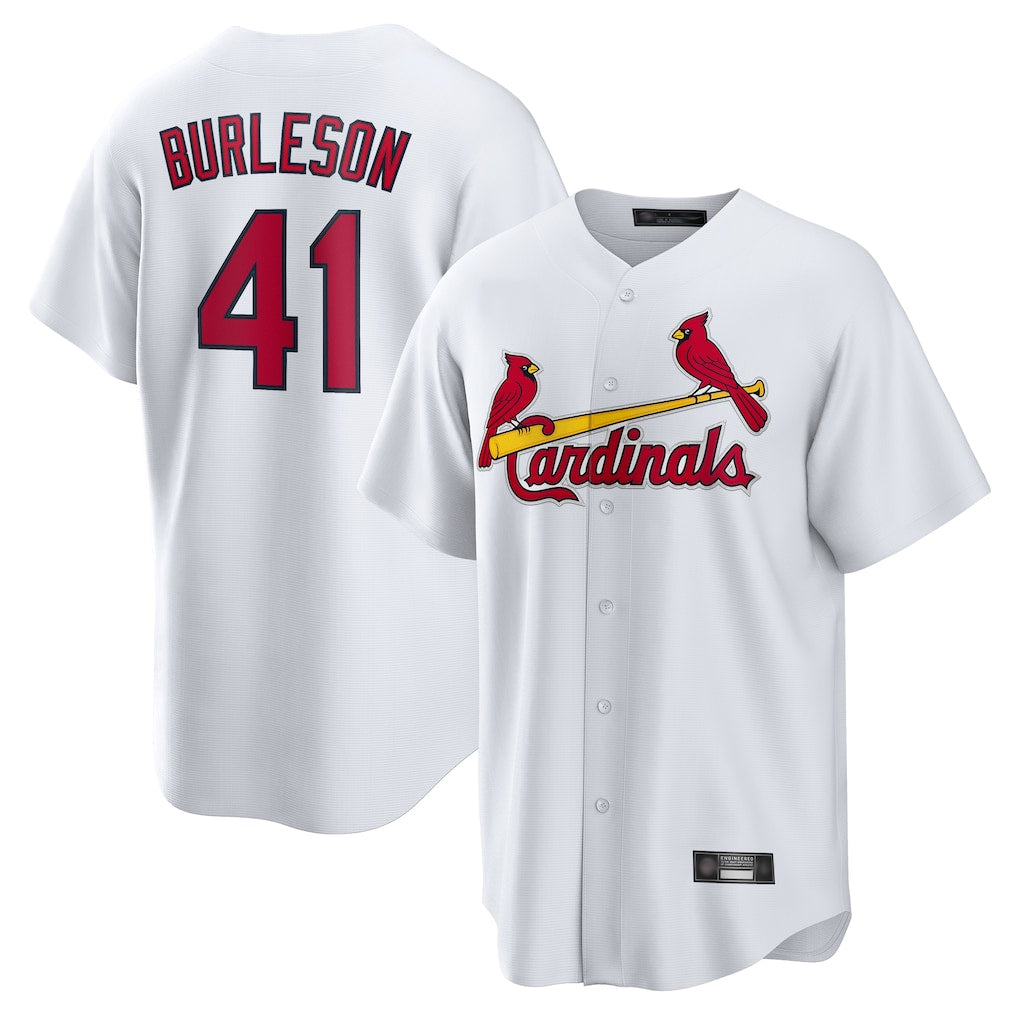 Trusc St. Louis Cardinals #41 Alec Burlesona Player White Home Game Stitched Jerseys