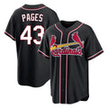 Trusc St. Louis Cardinals #43 Pedro Pages Player Black Carbon Fashio Game Stitched Jerseys