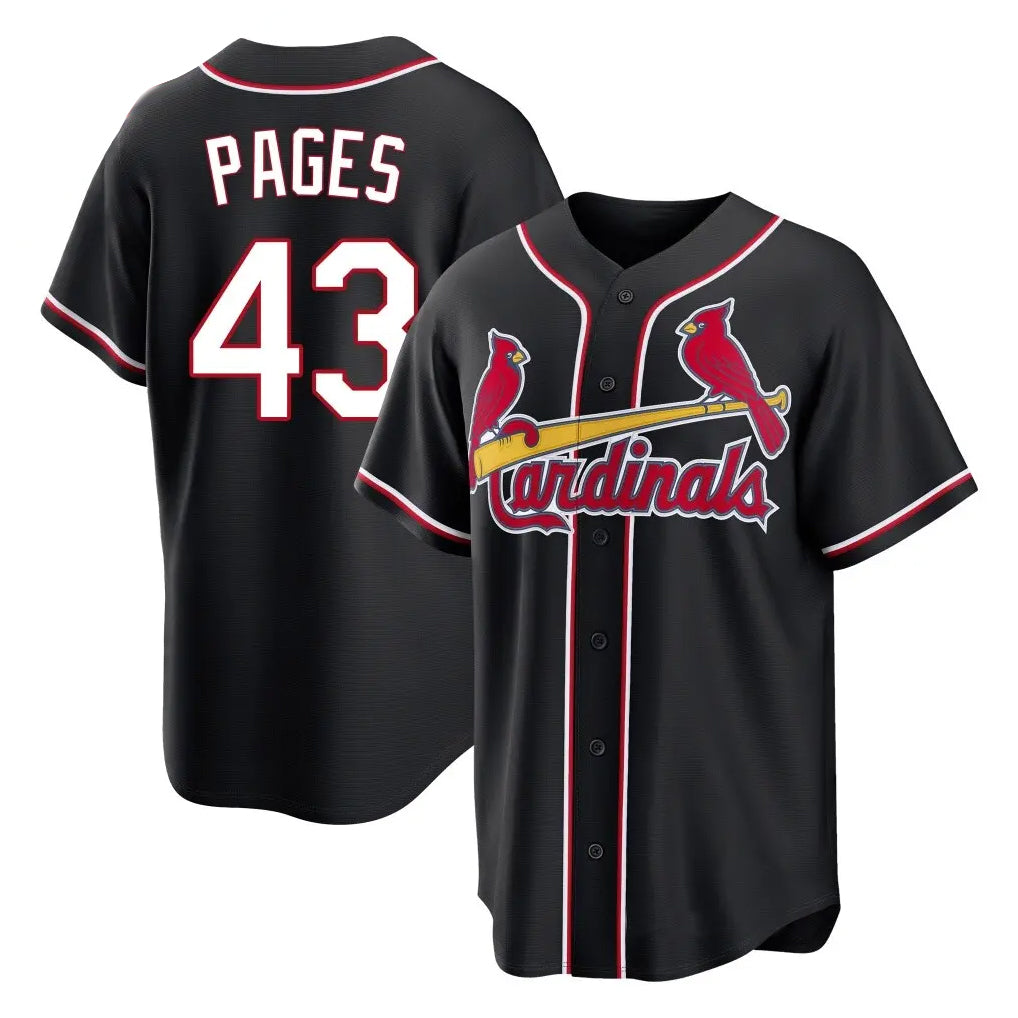 Trusc St. Louis Cardinals #43 Pedro Pages Player Black Carbon Fashio Game Stitched Jerseys