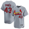 Trusc St. Louis Cardinals #43 Pedro Pages Player Gray Home Limited Stitched Jerseys