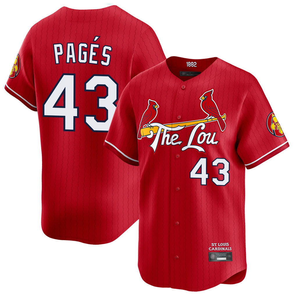 Trusc St. Louis Cardinals #43 Pedro Pages Player Red City Connect Limited Stitched Jerseys