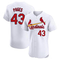 Trusc St. Louis Cardinals #43 Pedro Pages Player White Home Limited Elite Stitched Jerseys