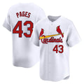 Trusc St. Louis Cardinals #43 Pedro Pages Player White Home Limited Stitched Jerseys
