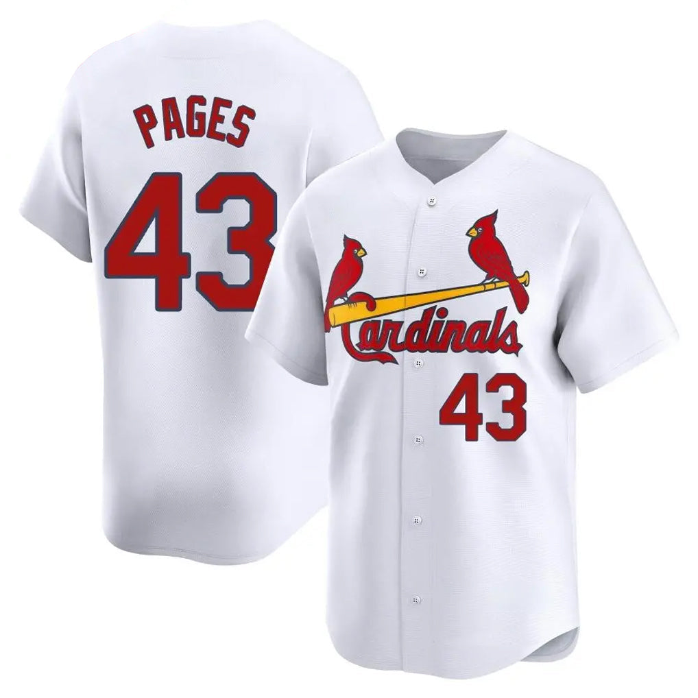 Trusc St. Louis Cardinals #43 Pedro Pages Player White Home Limited Stitched Jerseys