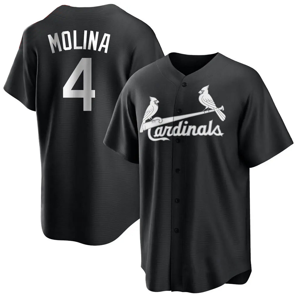 Trusc St. Louis Cardinals #4 Yadier Molina Player Black City Connect Home Limited Stitched Jerseys