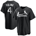Trusc St. Louis Cardinals #4 Yadier Molina Player Black City Connect Home Limited Stitched Jerseys