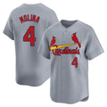Trusc St. Louis Cardinals #4 Yadier Molina Player Gray Home Limited Stitched Jerseys