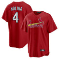 Trusc St. Louis Cardinals #4 Yadier Molina Player Red Home Game Stitched Jerseys