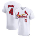 Trusc St. Louis Cardinals #4 Yadier Molina Player White Home Limited Elite Stitched Jerseys