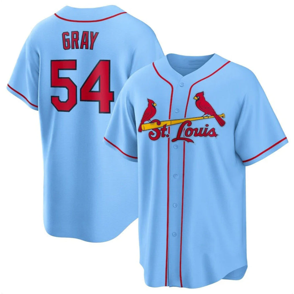 Trusc St. Louis Cardinals #54 Sonny Gray Player Light Blue Home Game Stitched Jerseys