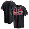 Trusc St. Louis Cardinals Blank Player Black Replica Carbon Fashion Stitched Jerseys