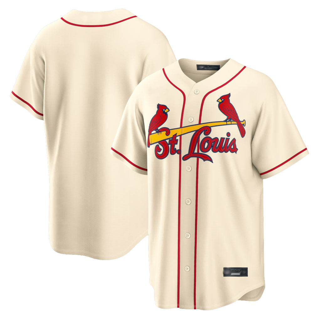 Trusc St. Louis Cardinals Blank Player Cream Home Game Stitched Jerseys