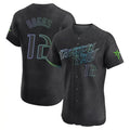 Trusc TB.Rays #12 Wade Boggs Player Black City Connect Home Limited Elite Stitched Jerseys