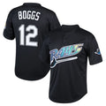 Trusc TB.Rays #12 Wade Boggs Player Black Mitchell & Ness Cooperstown Collection Mesh Batting Practice Stitched Jerseys