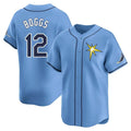 Trusc TB.Rays #12 Wade Boggs Player Light Blue Home Limited Stitched Jerseys
