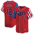 Trusc TB.Rays #12 Wade Boggs Player Red 2025 Independence Day Vapor Premier Limited Stitched Jerseys