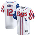 Trusc TB.Rays #12 Wade Boggs Player White 2025 Independence Day Vapor Premier Limited Stitched Jerseys