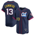 Trusc TB.Rays #13 Junior Caminero Player Navy All-star Limited Stitched Jersey