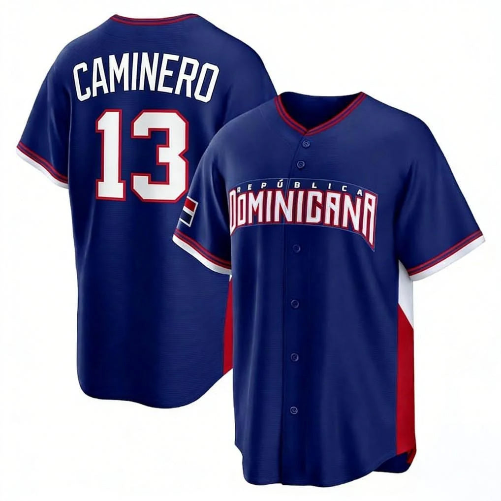 Trusc TB.Rays #13 Junior Caminero Player Royal 2026 World Classic Limited Stitched Jerseys