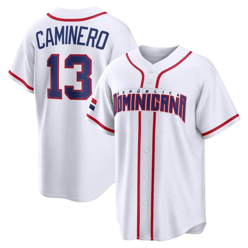 Trusc TB.Rays #13 Junior Caminero Player White 2026 World Classic Limited Stitched Jerseys