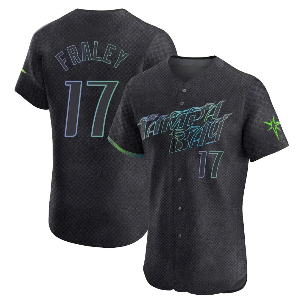 Trusc TB.Rays #17 Jake Fraley Player Black City Connect Home Limited Elite Stitched Jerseys