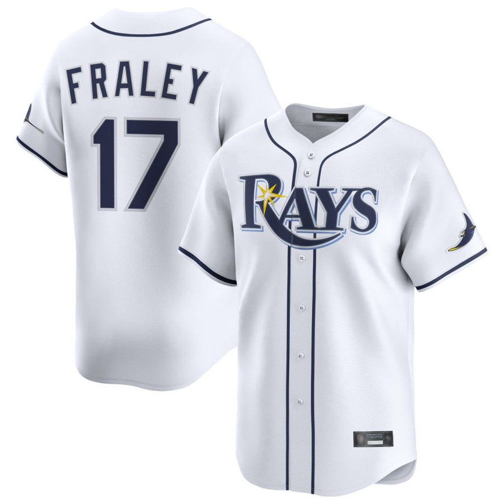 Trusc TB.Rays #17 Jake Fraley Player White Home Limited Stitched Jerseys