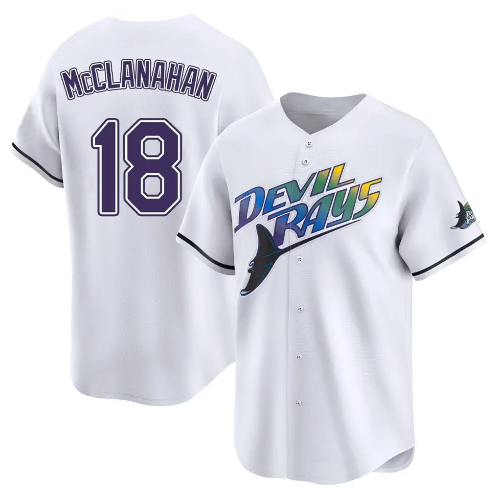 Trusc TB.Rays #18 Shane McClanahan Player White City Connect Home Stitched Jerseys
