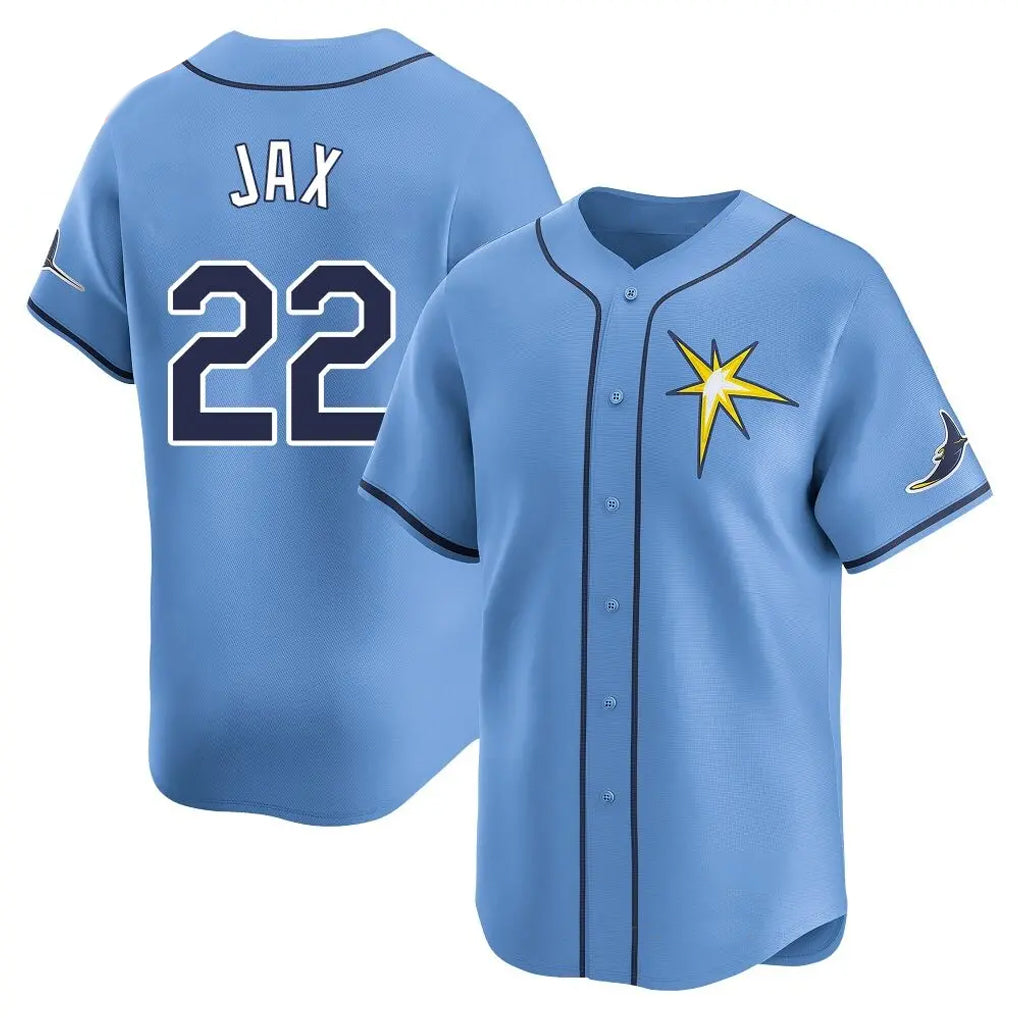 Trusc TB.Rays #22 Griffin Jax Player Light Blue Home Limited Stitched Jerseys
