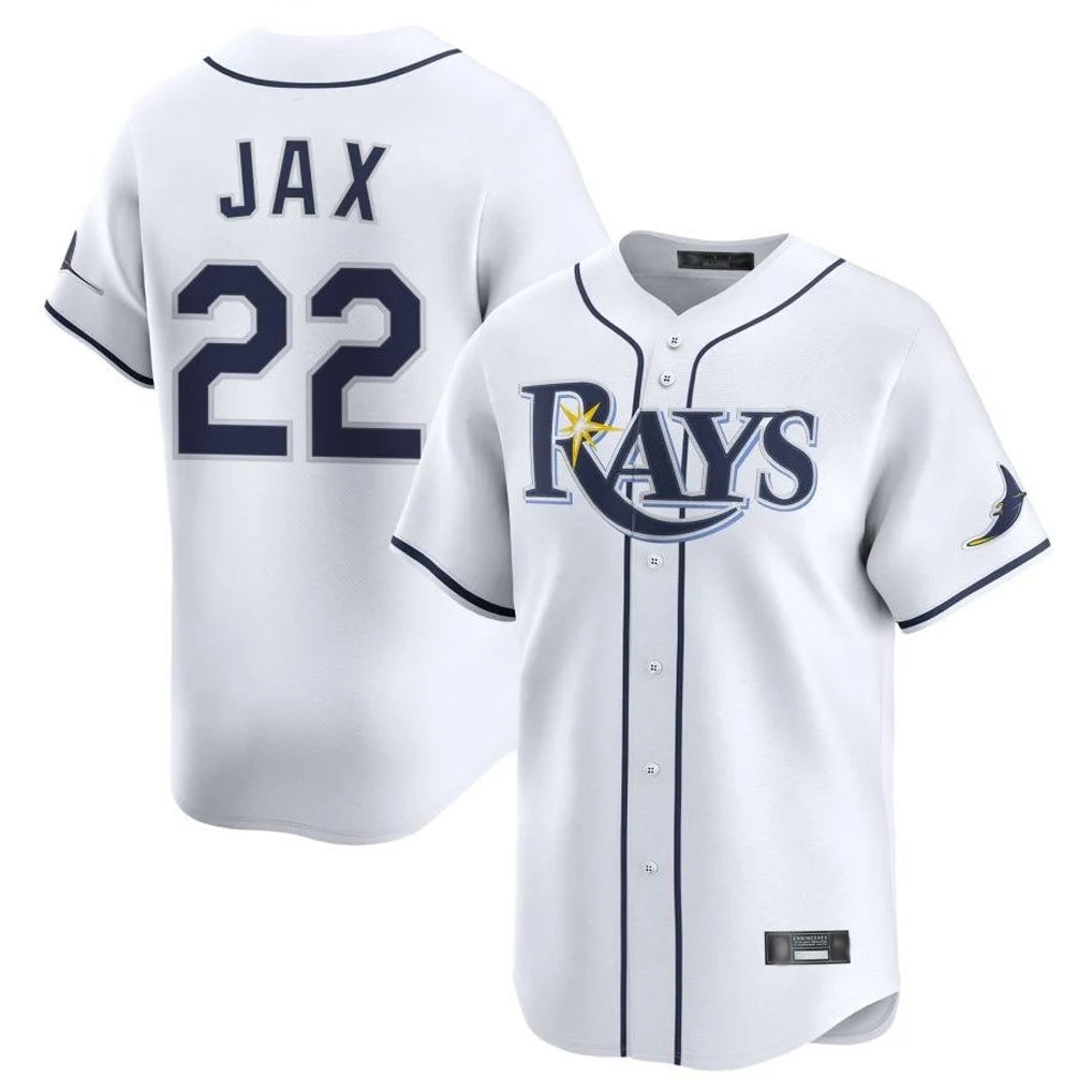 Trusc TB.Rays #22 Griffin Jax Player White Home Limited Stitched Jerseys