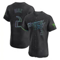 Trusc TB.Rays #2 Yandy Diaz Player Black City Connect Home Limited Elite Stitched Jerseys