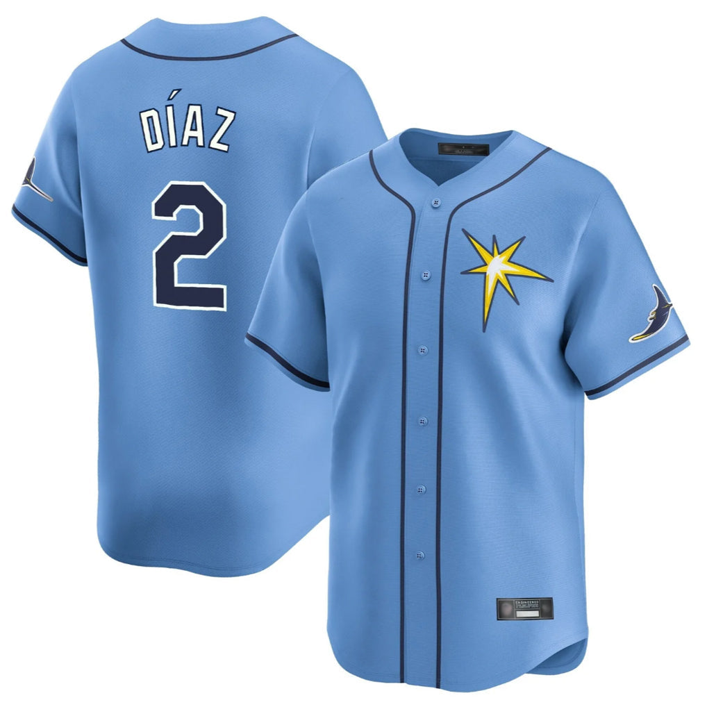 Trusc TB.Rays #2 Yandy Diaz Player Light Blue Home Limited Stitched Jerseys