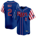 Trusc TB.Rays #2 Yandy Diaz Player Royal 2025 Independence Day Vapor Premier Limited Stitched Jerseys