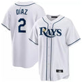 Trusc TB.Rays #2 Yandy Diaz Player White Home Game Stitched Jerseys