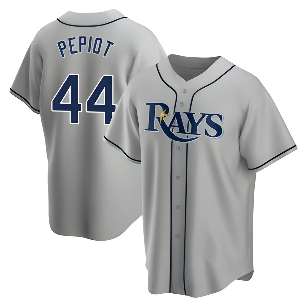 Trusc TB.Rays #44 Ryan Pepiot Player Gray Home Game Stitched Jerseys