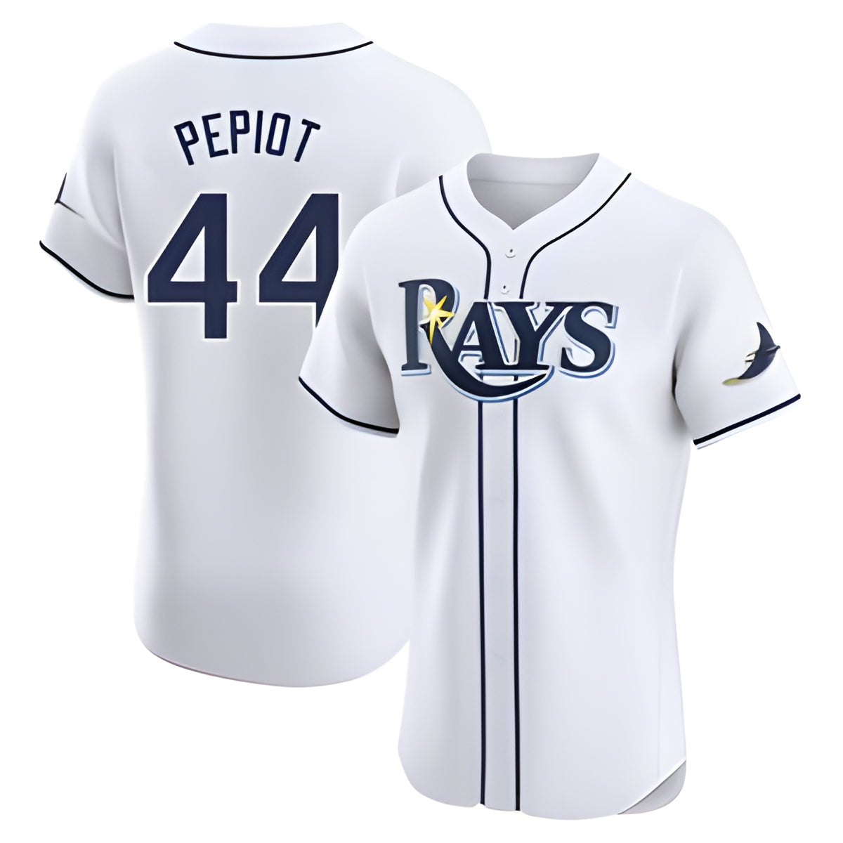 Trusc TB.Rays #44 Ryan Pepiot Player White Home Limited Elite Stitched Jerseys