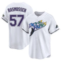 Trusc TB.Rays #57 Drew Rasmussen Player White City Connect Home Stitched Jerseys