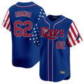 Trusc TB.Rays #62 Jonathan Aranda Player Royal 2025 Independence Day Vapor Premier Limited Stitched Jerseys
