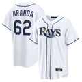 Trusc TB.Rays #62 Jonathan Aranda Player White Home Game Stitched Jerseys