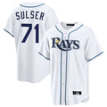Trusc TB.Rays #71 Cole Sulser Player White Home Game Stitched Jerseys