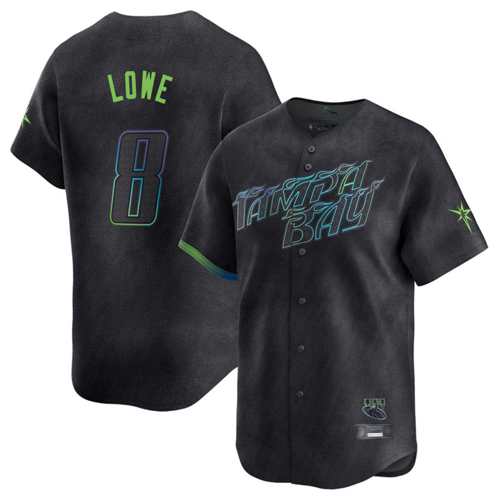 Trusc TB.Rays #8 Brandon Lowe Player Black City Connect Home Limited Stitched Jerseys